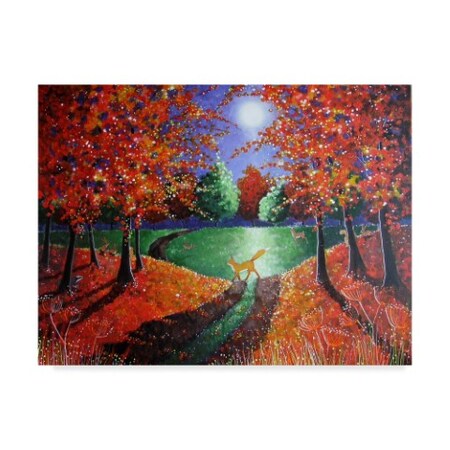 Trademark Fine Art Angie Livingstone 'Autumn Moonlight' Canvas Art, 24x32 ALI38008-C2432GG